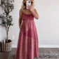Claret Patchwork Maxi Dress
