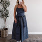Annie Dotted Midi Dress / Navy