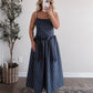 Annie Dotted Midi Dress / Navy