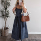 Annie Dotted Midi Dress / Navy