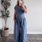 Free Falling Mineral Wash Barrel Pant