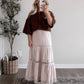 Neutral Crochet Midi Skirt