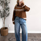 Pumpkin Fair Isle Knit Sweater