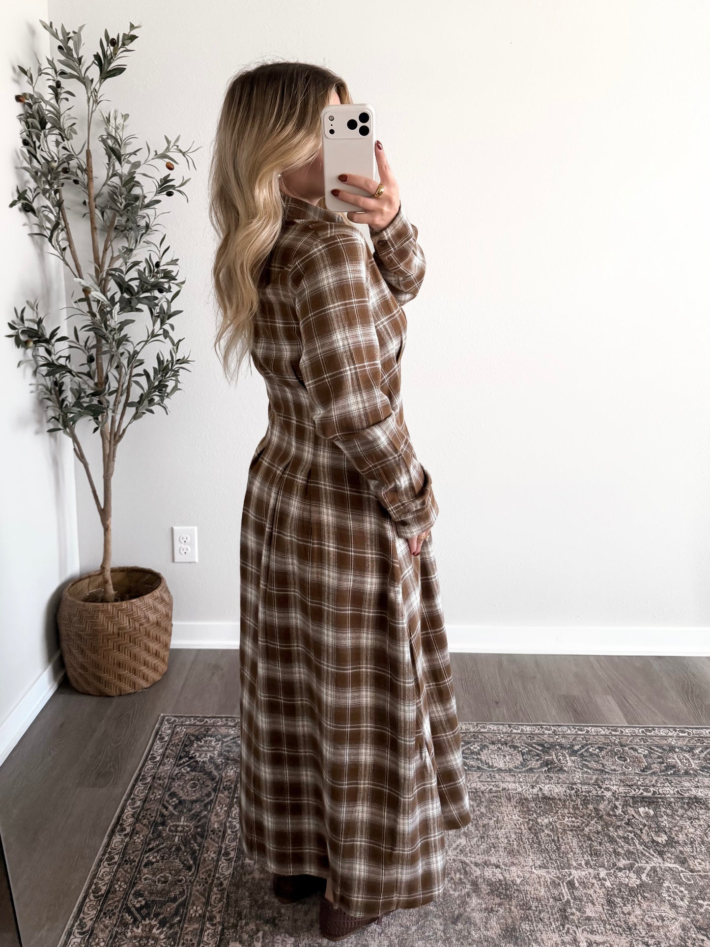 Hemlock Plaid Midi Dress