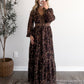 Spiced Fig Floral Maxi Dress