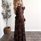 Spiced Fig Floral Maxi Dress