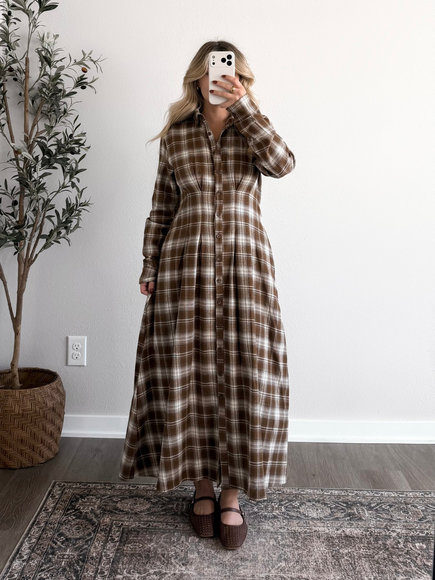 Hemlock Plaid Midi Dress