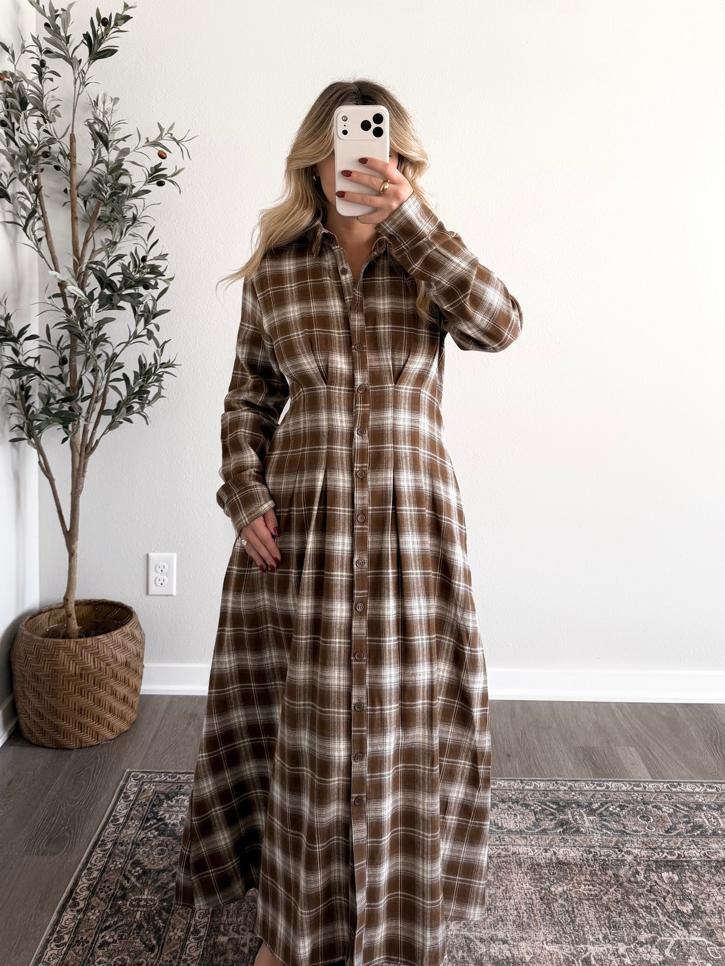 Hemlock Plaid Midi Dress