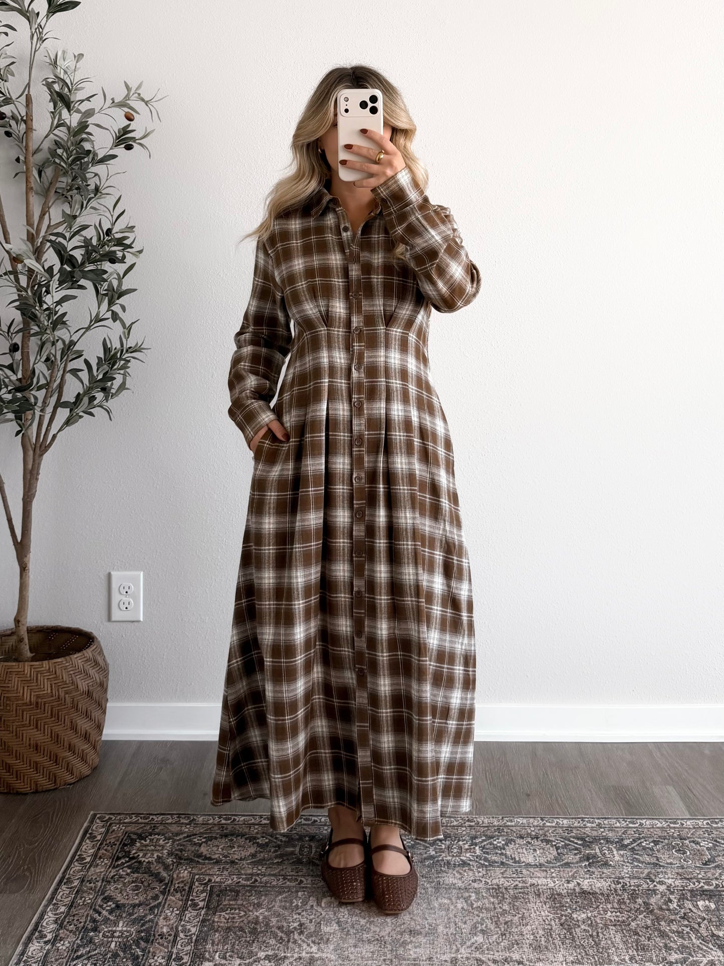 Hemlock Plaid Midi Dress