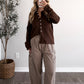 Augie Knit Button Cardigan / Brown