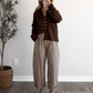 Augie Knit Button Cardigan / Brown