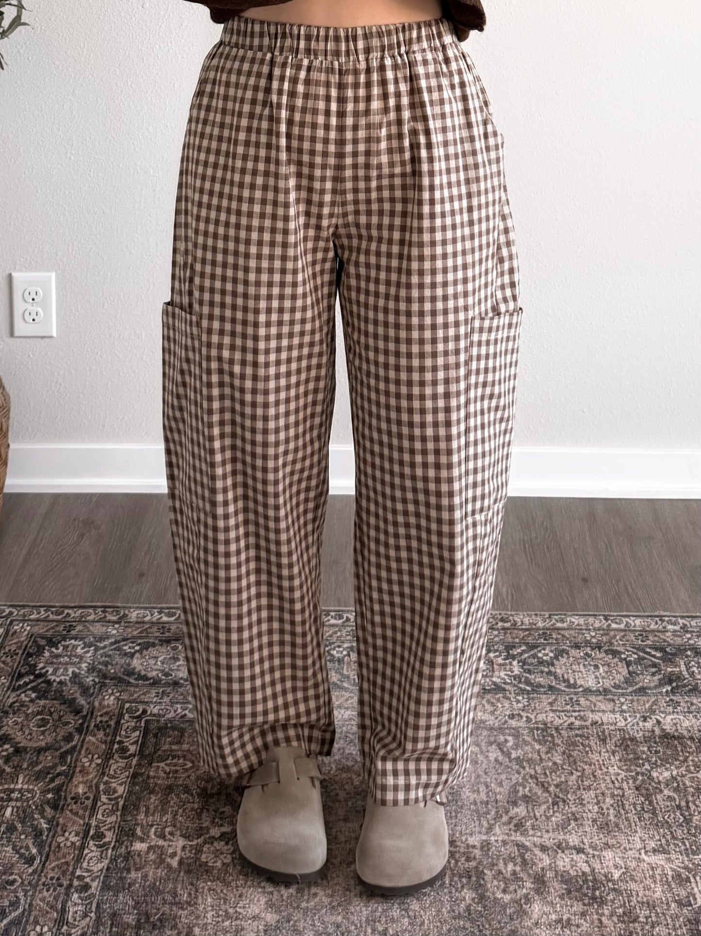 Banana Bread Gingham Pants