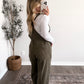 Outlook Barrel Denim Overalls / Olive