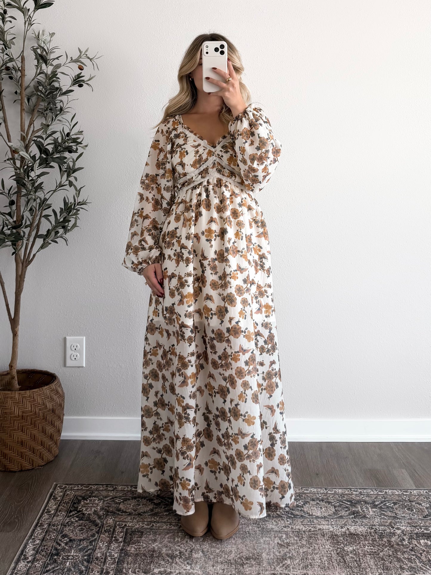 Butterfly Fields Floral Maxi Dress