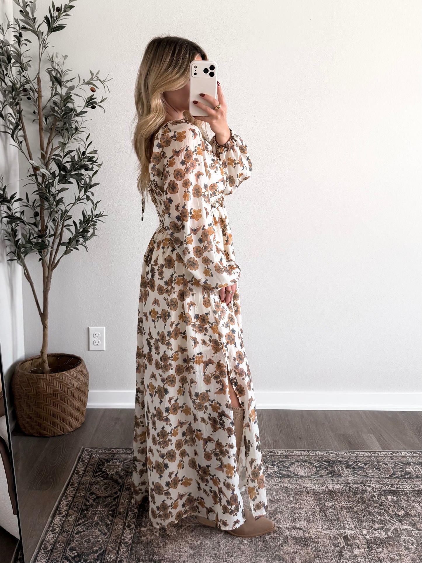 Butterfly Fields Floral Maxi Dress