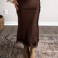 Bourbon Lace Satin Midi Skirt