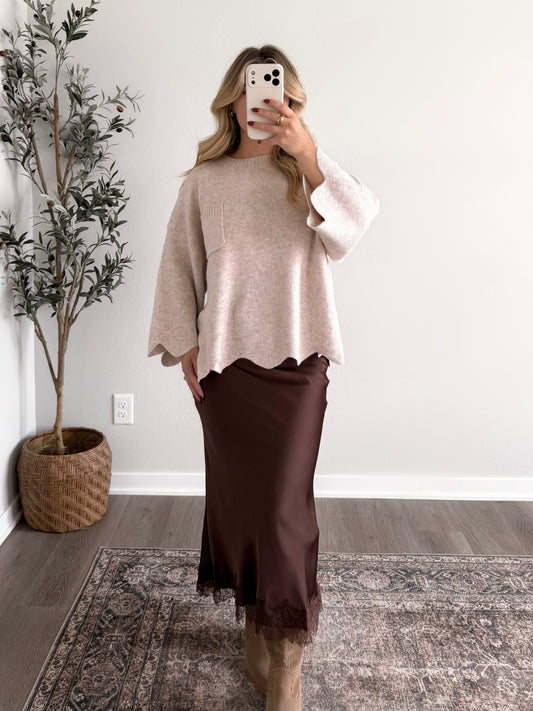 Memory Lane Knit Sweater / Oat