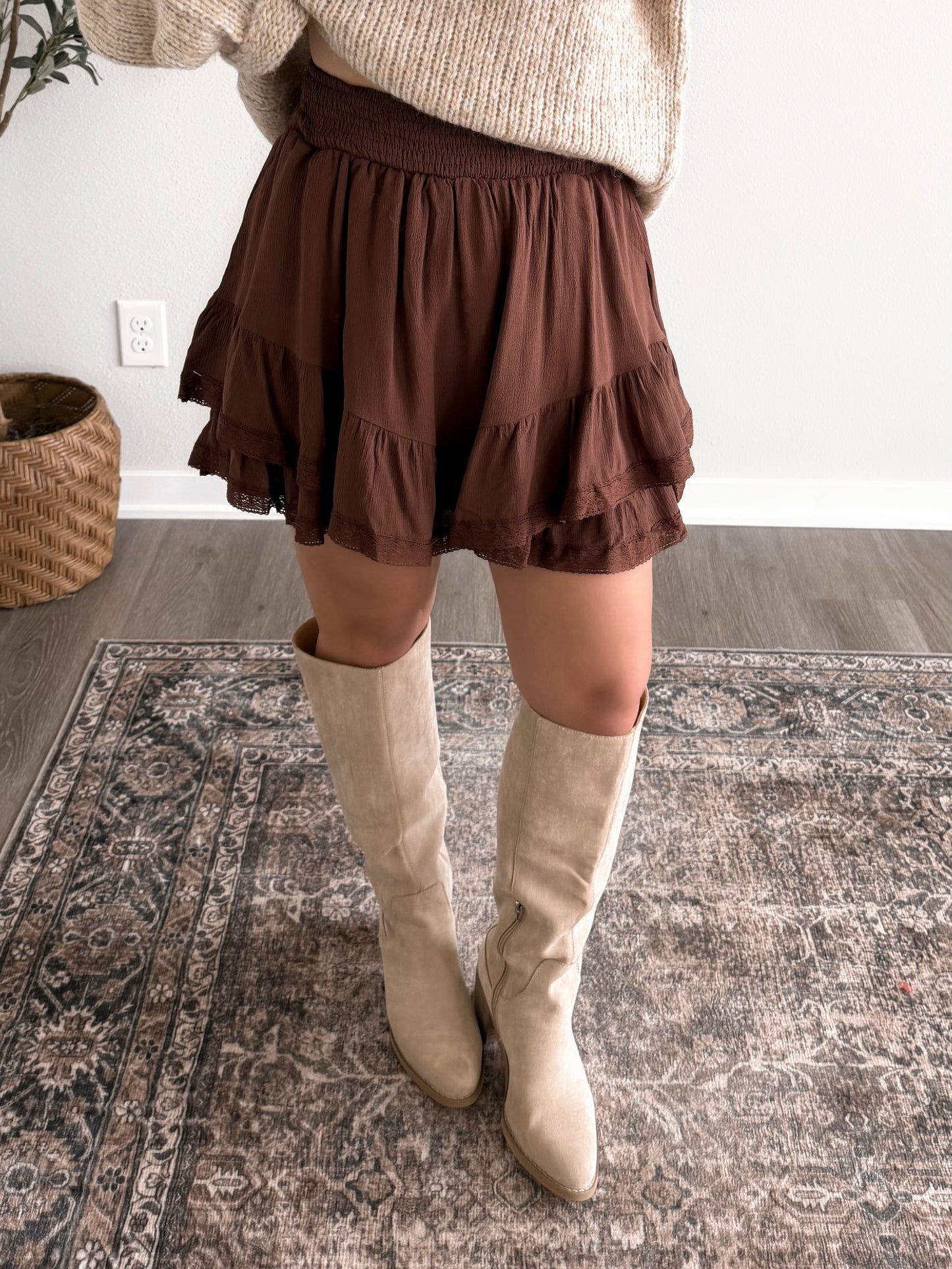 Fall Frill Lace Skort