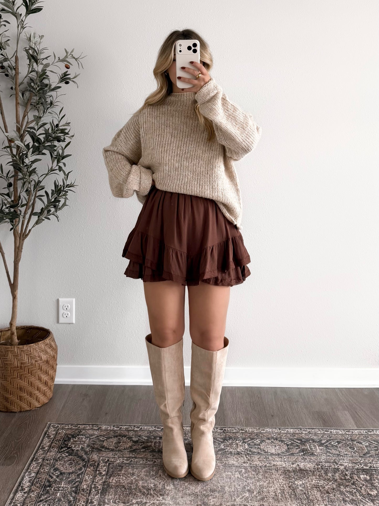 Fall Frill Lace Skort