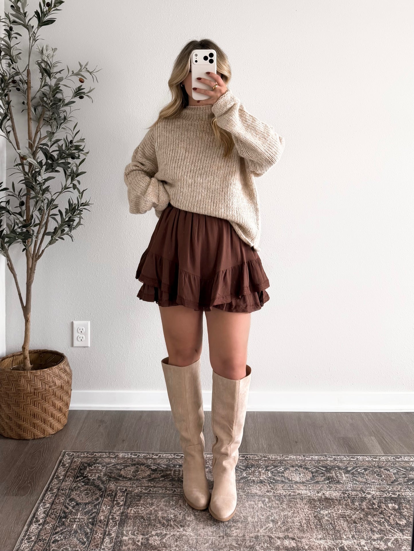 Fall Frill Lace Skort