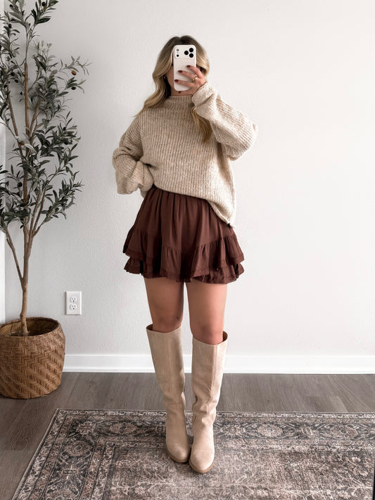 Fall Frill Lace Skort (Restocking Mid October)