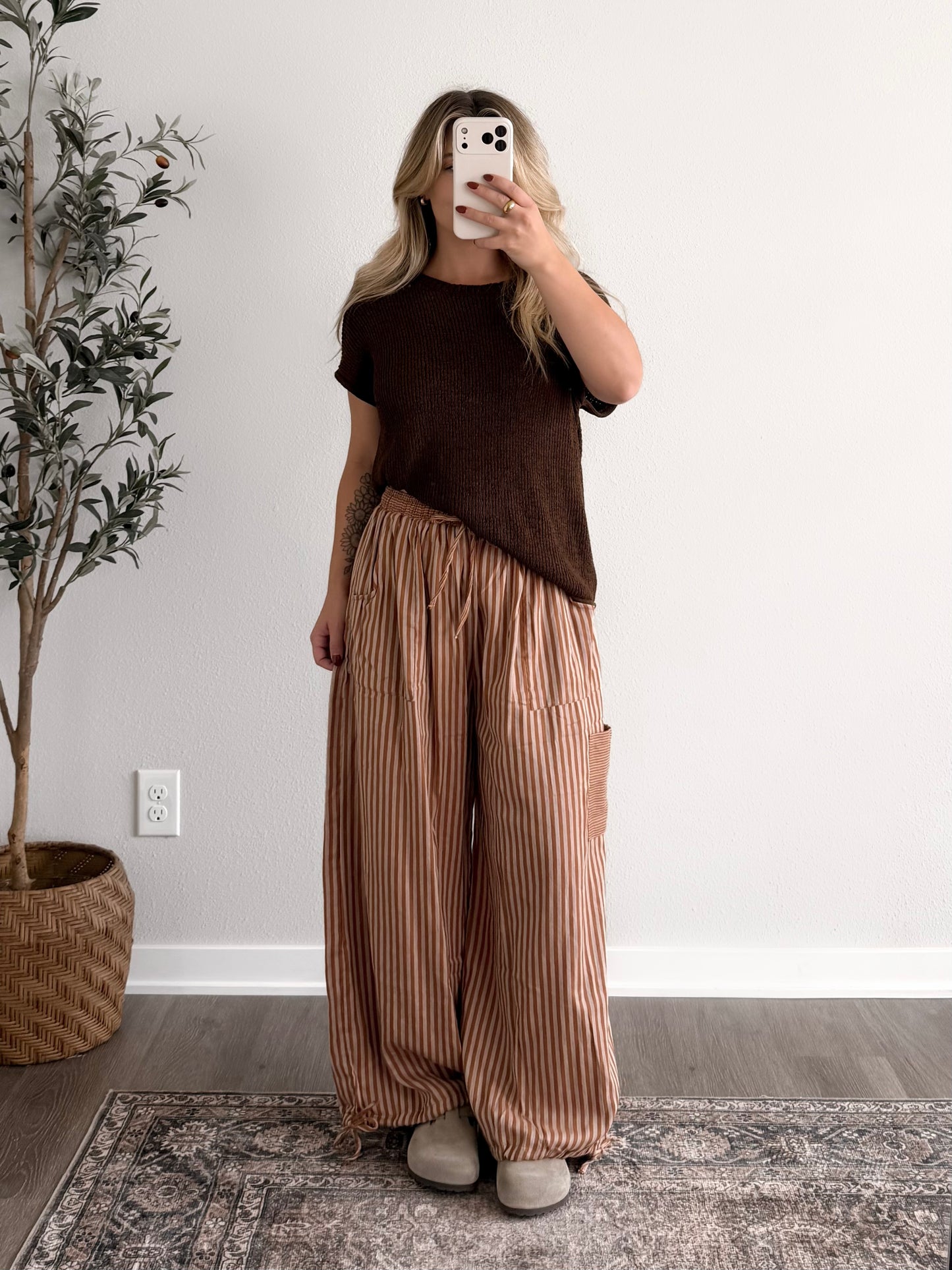 Calico Cotton Stripe Pants