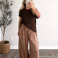 Easy Choice Knit Top / Brown