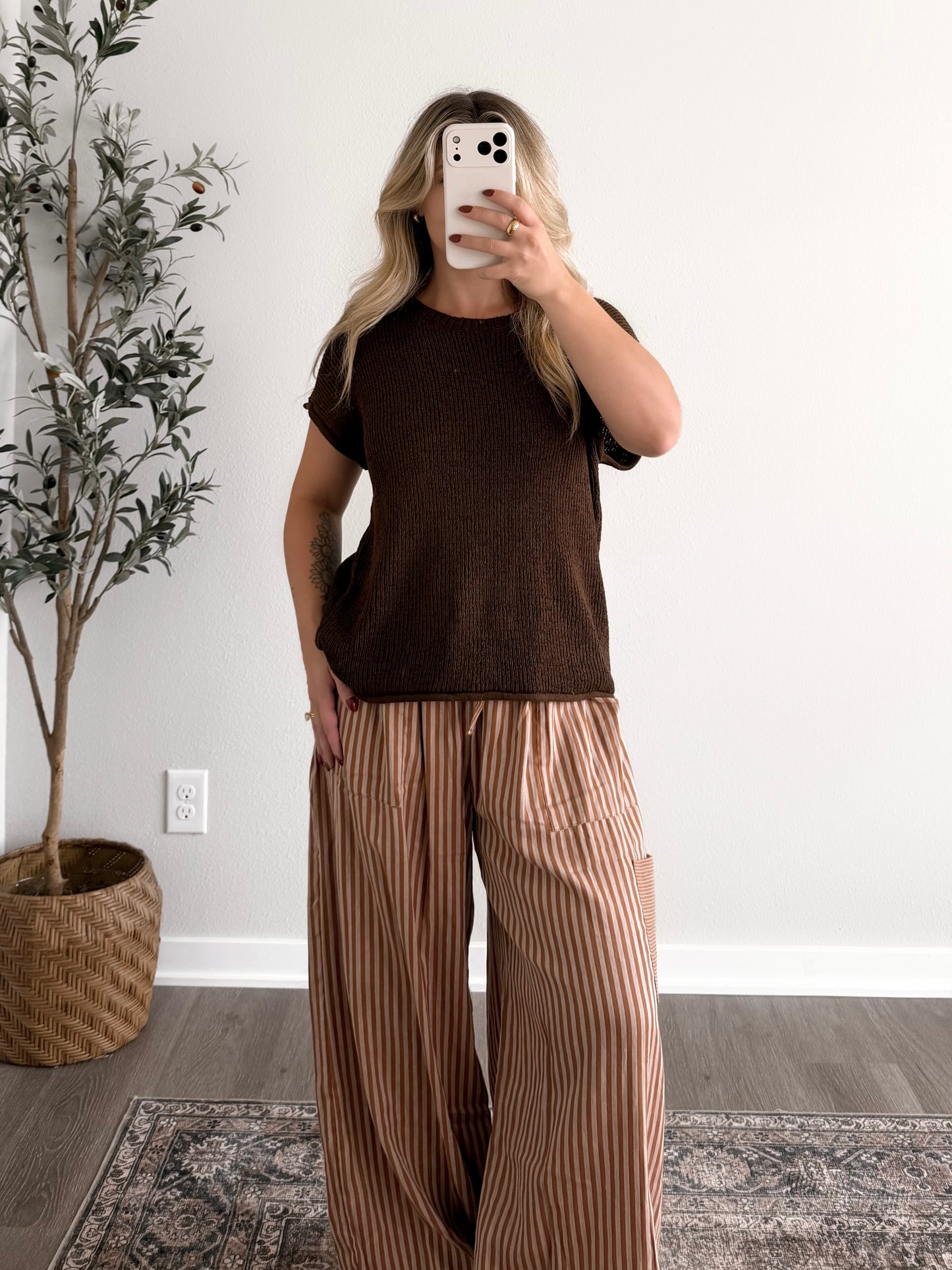 Easy Choice Knit Top / Brown