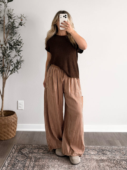 Calico Cotton Stripe Pants