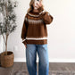 Pumpkin Fair Isle Knit Sweater