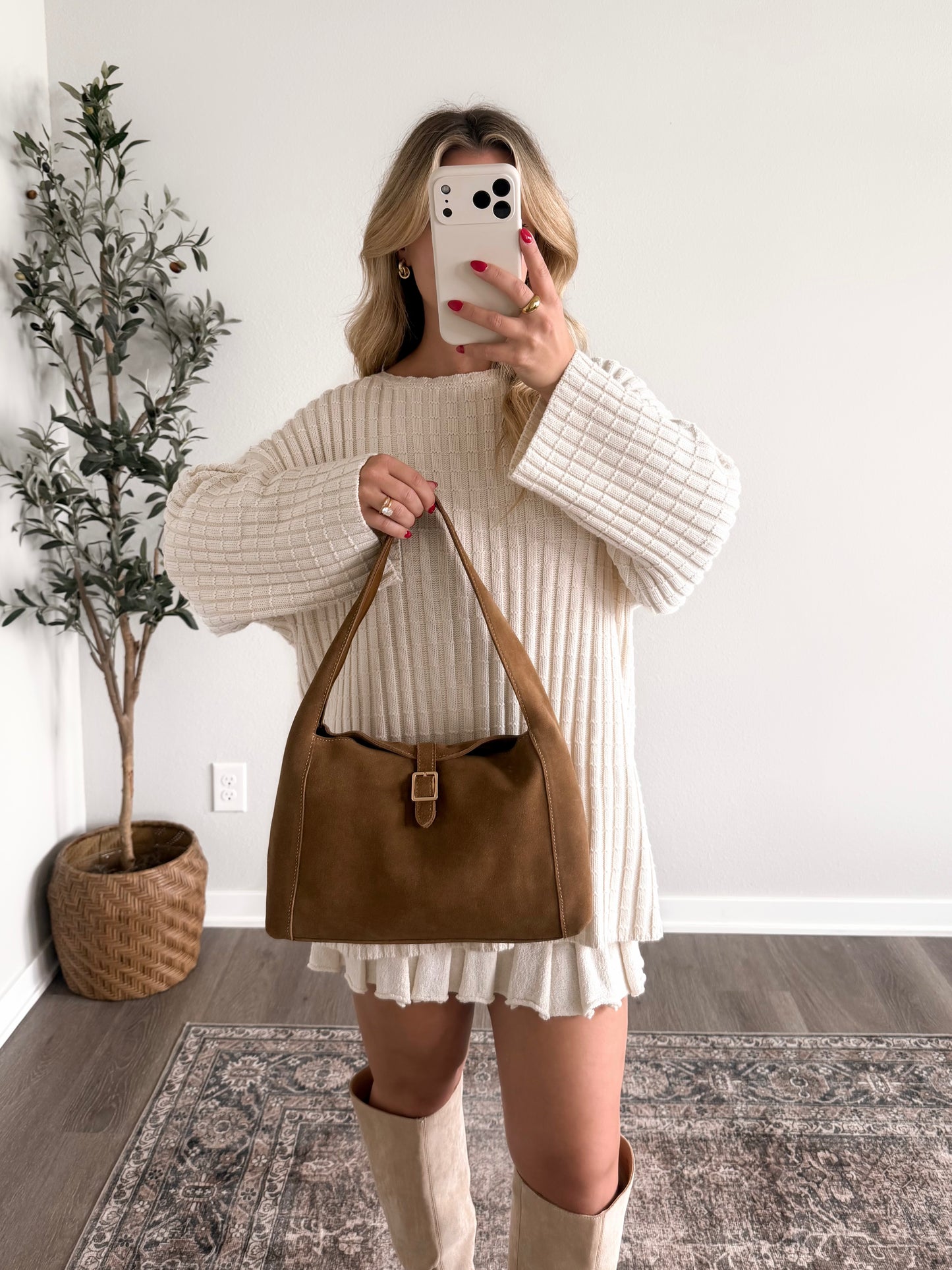 Oakley Suede Hobo Bag (Restocking 10.5)