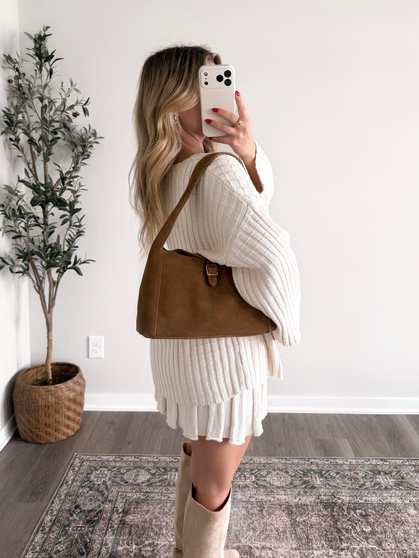 Said Softly Knit Skirt Set / Cream