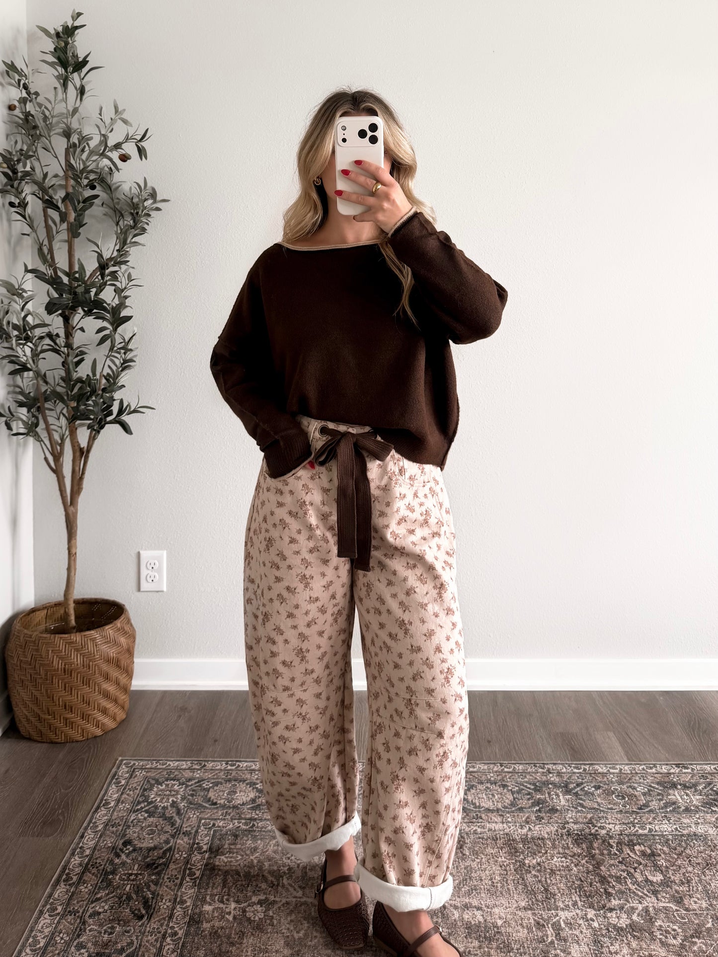 Plans Are Casual Knit Sweater / Brown