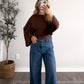 Evening Back-Tie Drape Top / Brown
