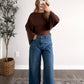 Evening Back-Tie Drape Top / Brown
