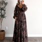 Moody Romance Floral Maxi Dress