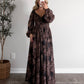 Moody Romance Floral Maxi Dress