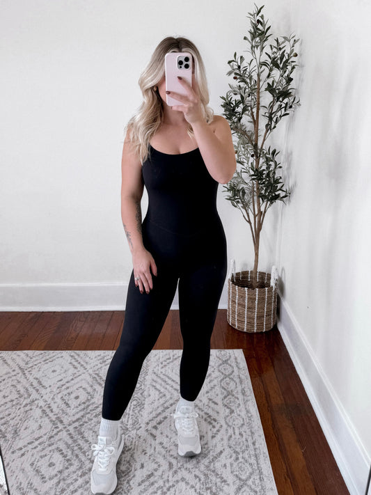 Butter Soft Athleisure Jumpsuit / Black