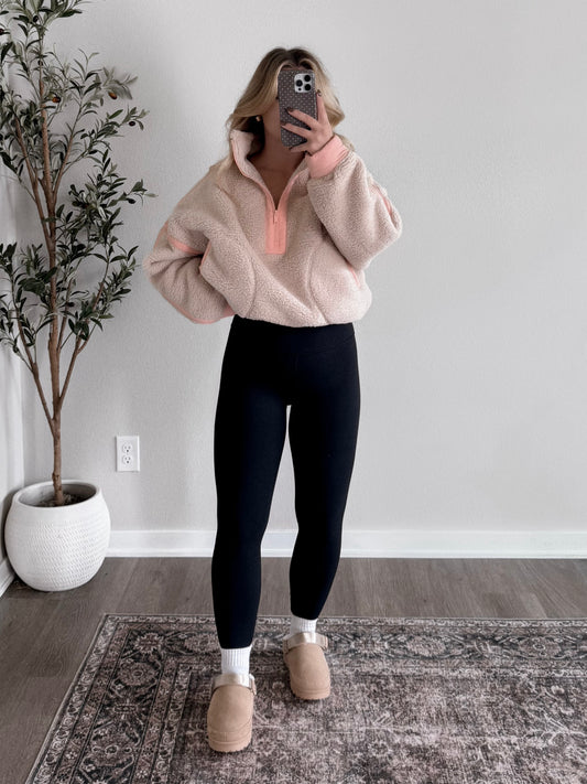 Summit Sherpa Pullover / Peach-Cream