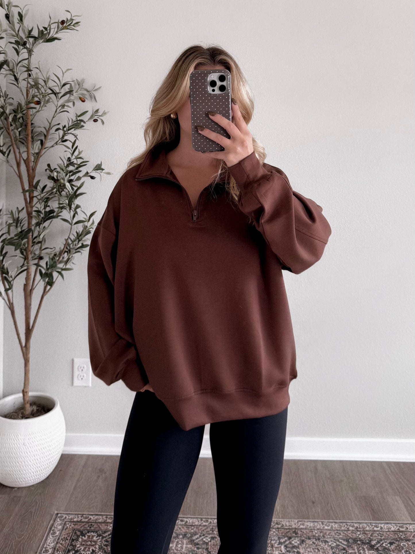 Base Scuba 1/2 Zip Pullover / Brown