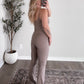 Running Late Athleisure Jumpsuit / Taupe