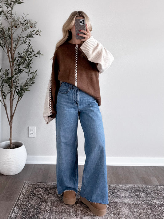 Toasty Colorblock Sweater