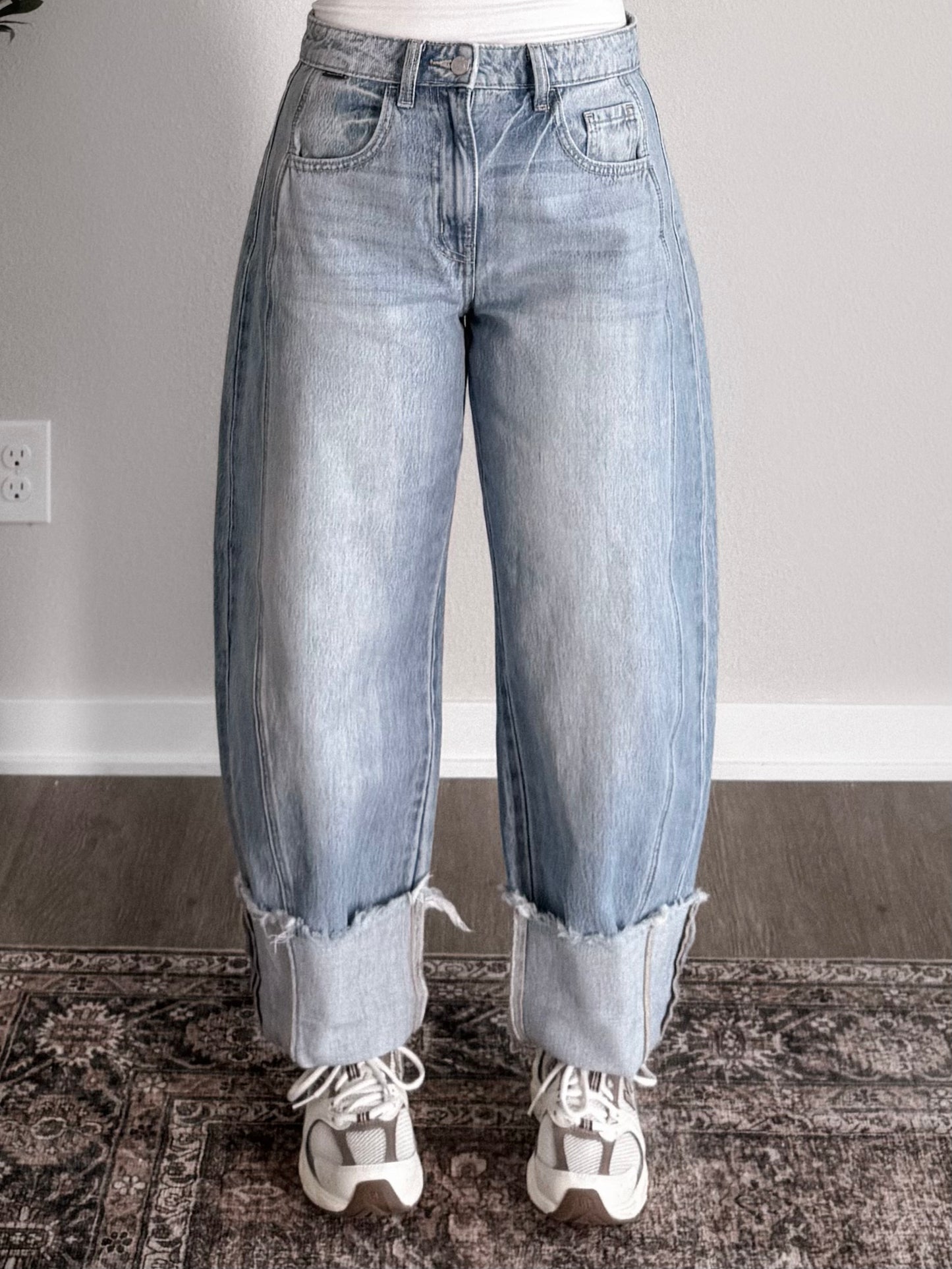 Hunter High Rise Barrel Jean