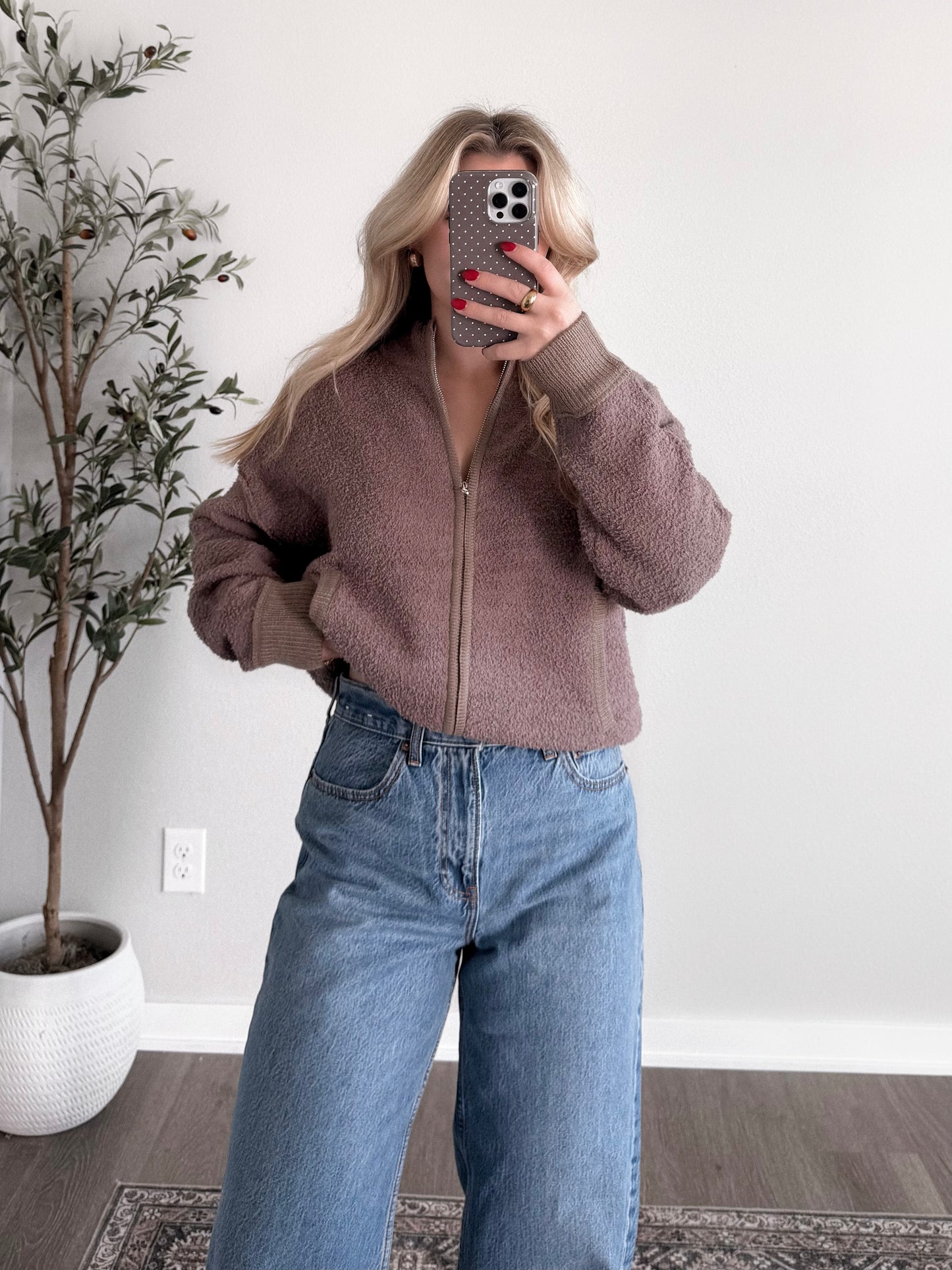 Plush Chenille Zip Up