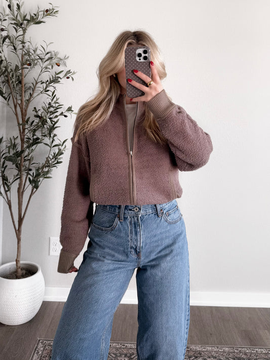 Plush Chenille Zip Up