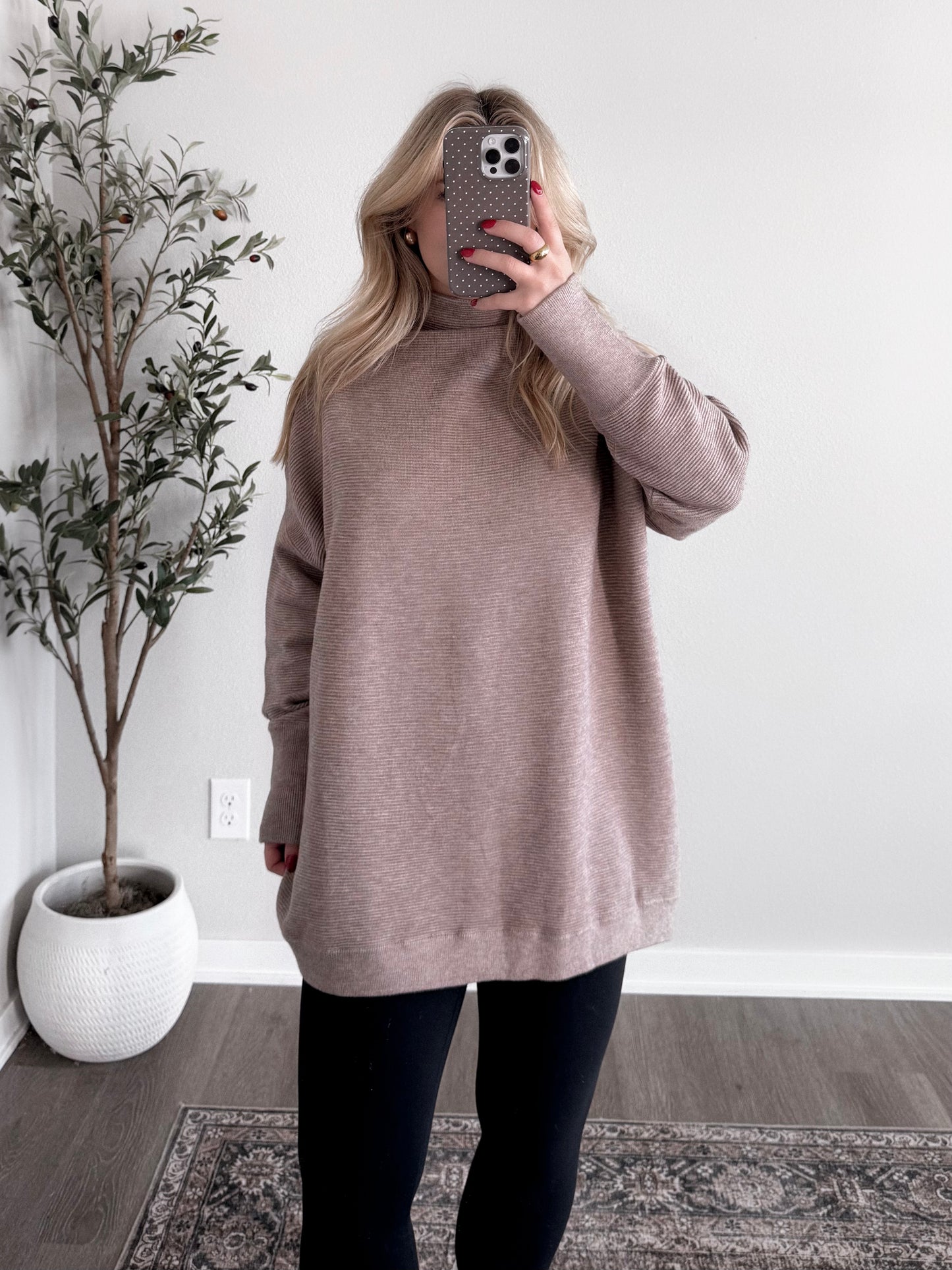 Element Ribbed Tunic Sweater / Mocha