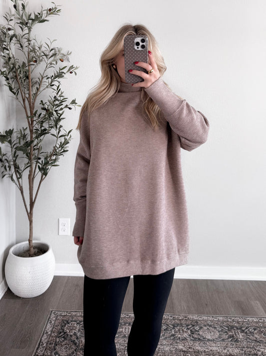 Element Ribbed Tunic Sweater / Mocha