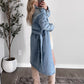Winter Estate Denim Trench Coat