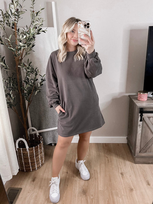 Oversize Lover Sweatshirt Dress Final Sale