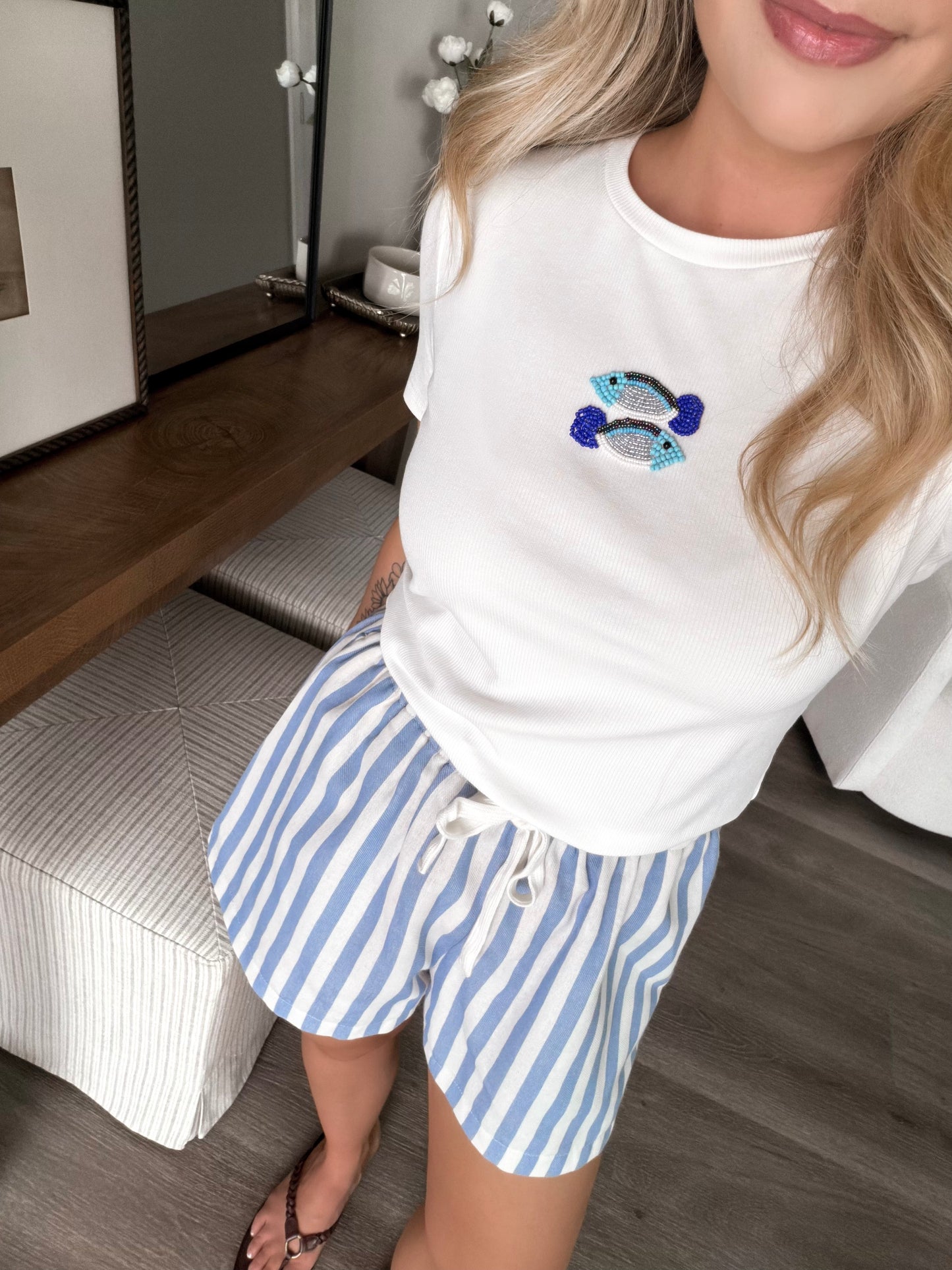 Catch Of The Day Beaded Tee
